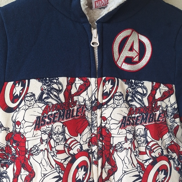 Marvel Hooded Boy's Sweater Full Zip Size 3T - Picture 7 of 10